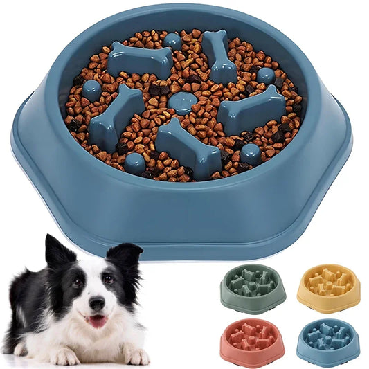 Anti-Choking Slow Feeder Dog Bowl for Small Medium Dogs Anti-Slip Puppy Food Puzzle Feeder Dishes Pet Slow Eating Dish